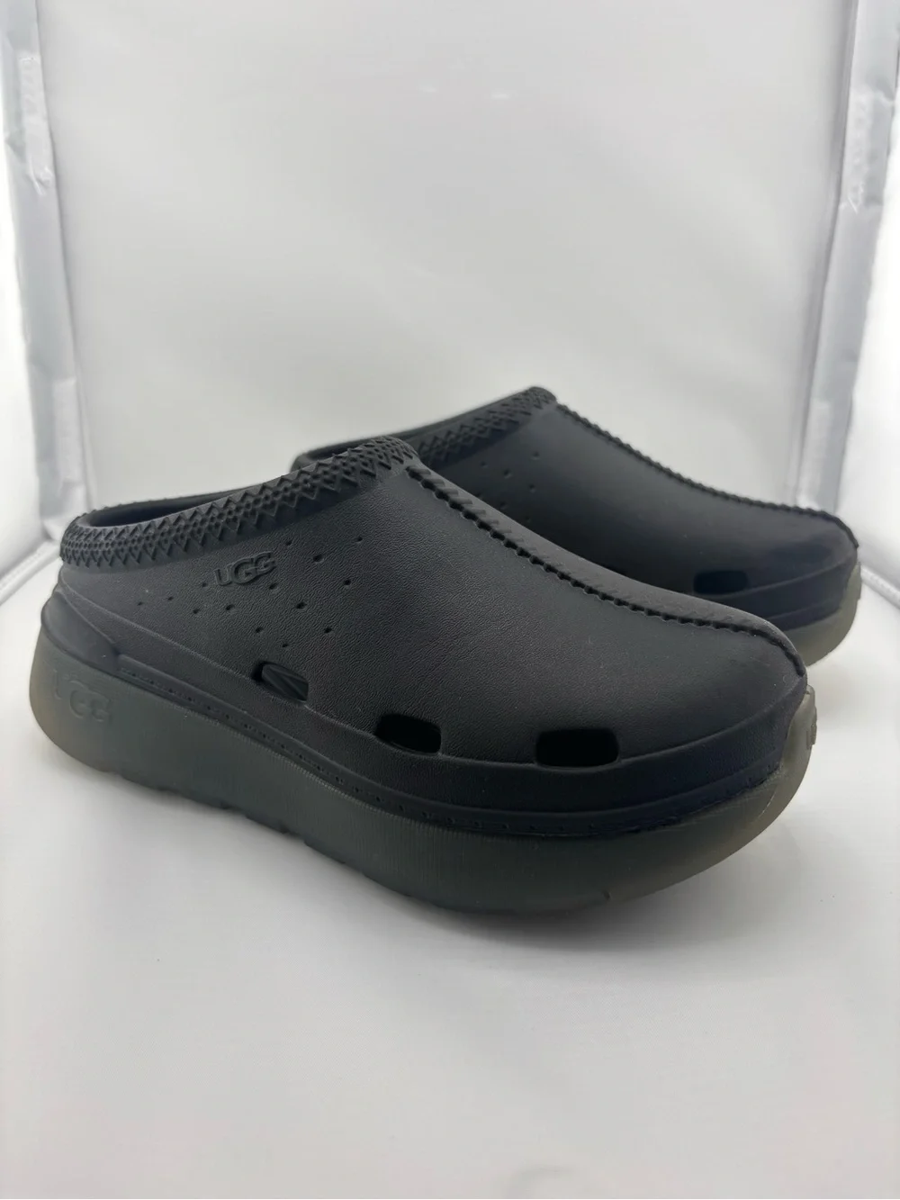 UGG Black Slip-On Foam Clogs